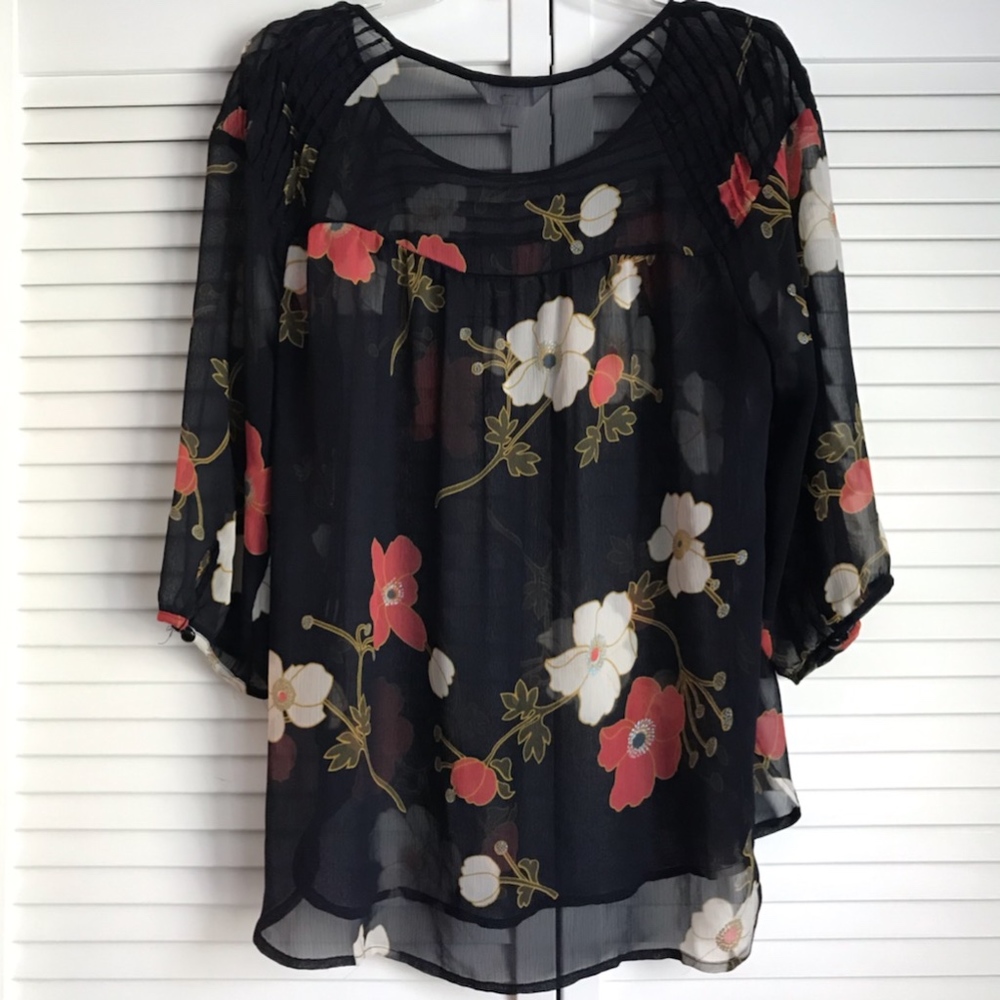 Lauren Conrad Sheer Blouse Size L